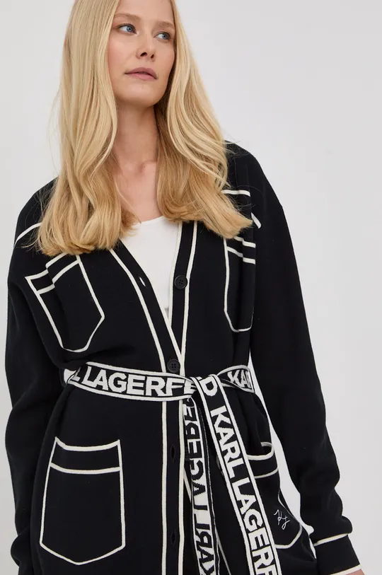 viacfarebná Kardigán s prímesou vlny Karl Lagerfeld