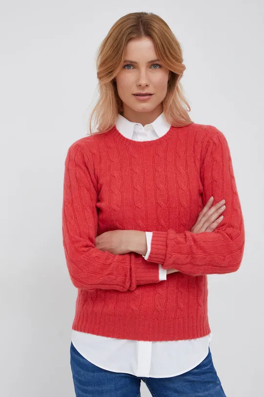 červená Kašmírový sveter Polo Ralph Lauren