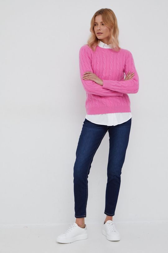 Kašmírový svetr Polo Ralph Lauren růžová