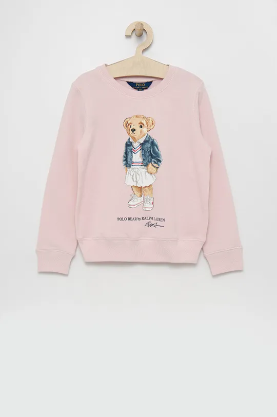 różowy Polo Ralph Lauren bluza dziecięca 313868491001 Dziewczęcy