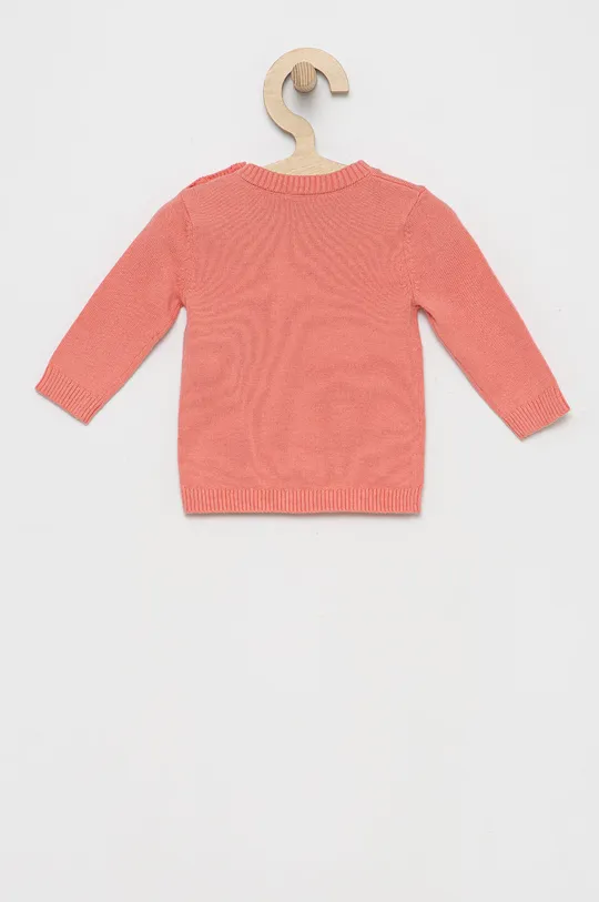 Детский хлопковый свитер United Colors of Benetton розовый
