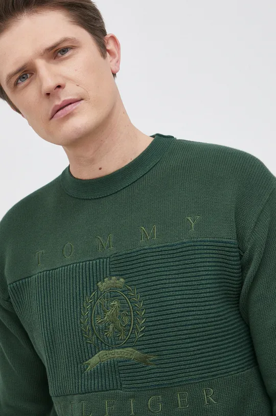 πράσινο Βαμβακερό πουλόβερ Tommy Hilfiger