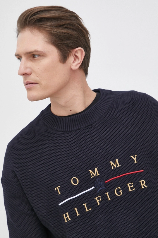 тёмно-синий Хлопковый свитер Tommy Hilfiger