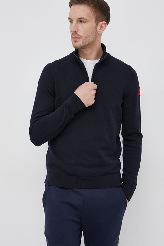 mornarsko plava Pamučni pulover Hugo Muški