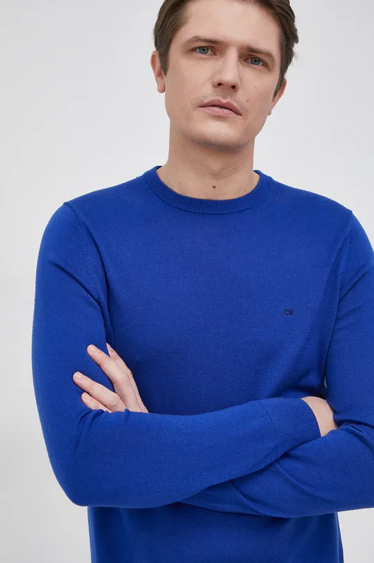 μπλε Μάλλινο πουλόβερ Calvin Klein Ανδρικά