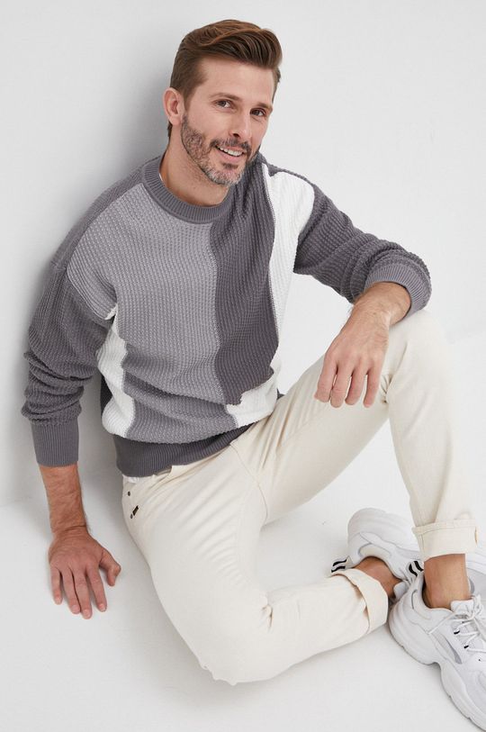 sivá Bavlnený sveter Emporio Armani Pánsky