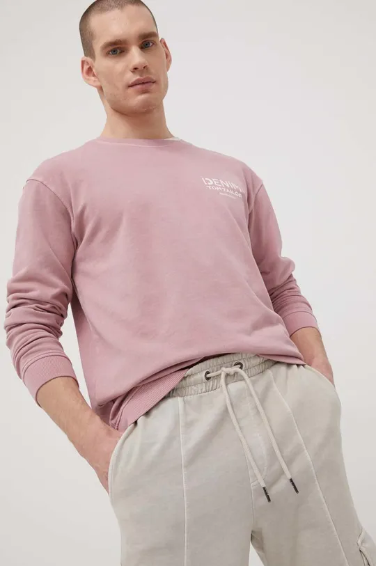 ροζ Βαμβακερή μπλούζα Tom Tailor Ανδρικά