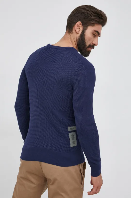 Pamučni pulover G-Star Raw mornarsko plava