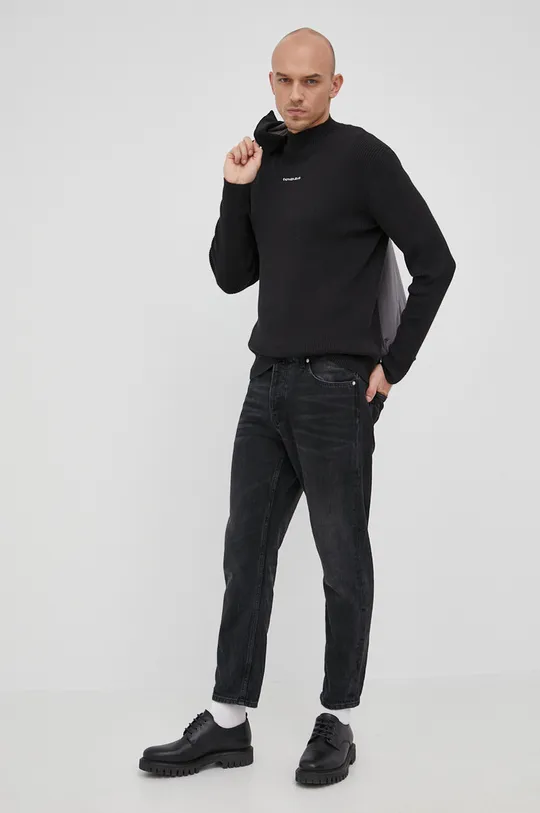 Πουλόβερ Calvin Klein Jeans μαύρο