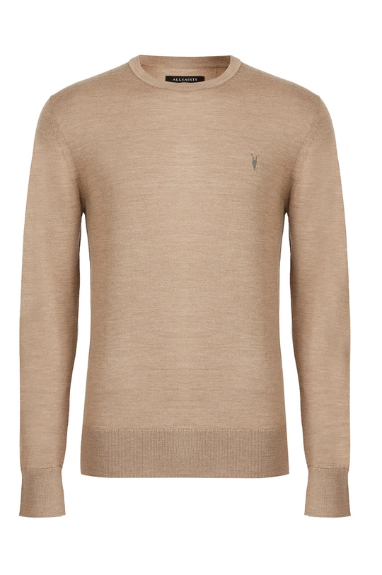 AllSaints Sweter wełniany MODE MERINO CREW Męski