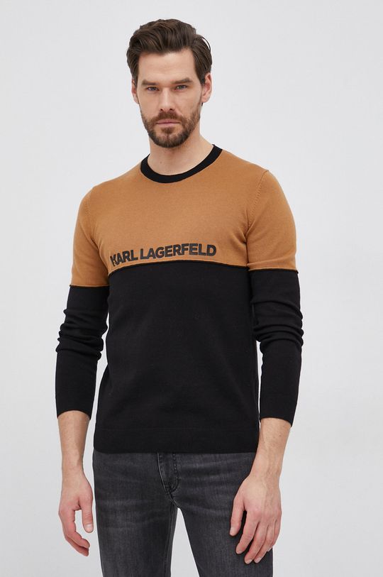 bež Pamučni pulover Karl Lagerfeld Muški