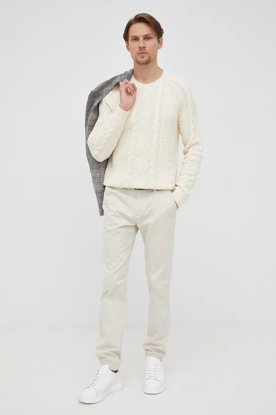 beżowy Polo Ralph Lauren sweter bawełniany 710860372002 Męski