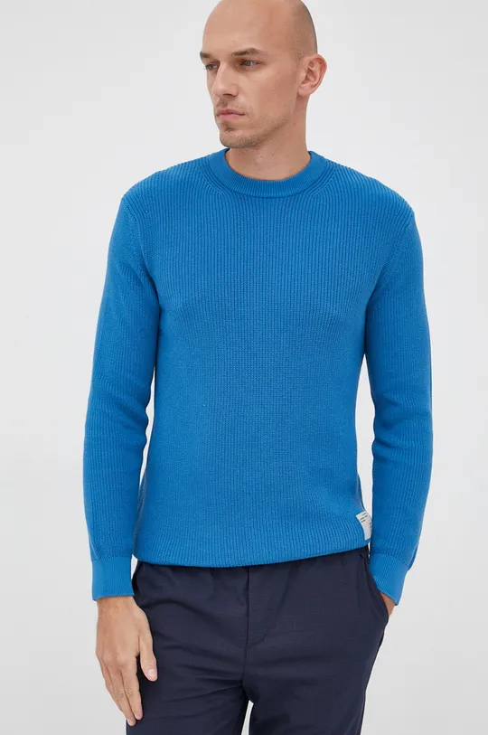 μπλε Βαμβακερό πουλόβερ Sisley