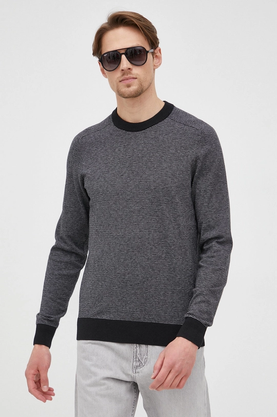 BOSS sweter z domieszką kaszmiru BOSS CASUAL 50467367 czarny