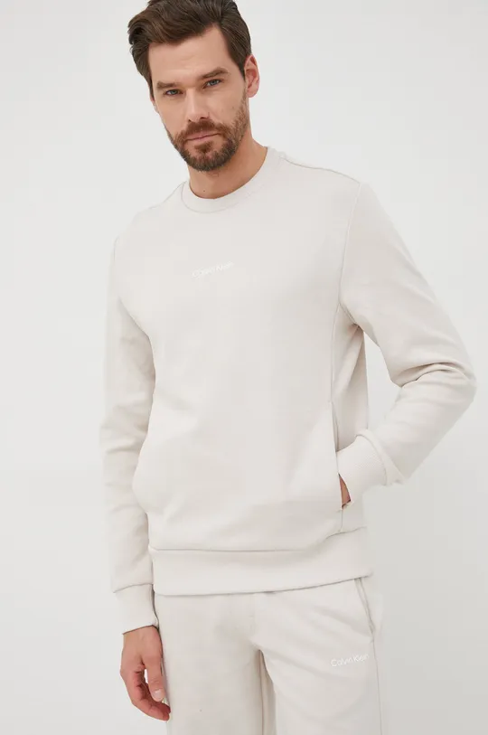 beżowy Calvin Klein bluza Męski
