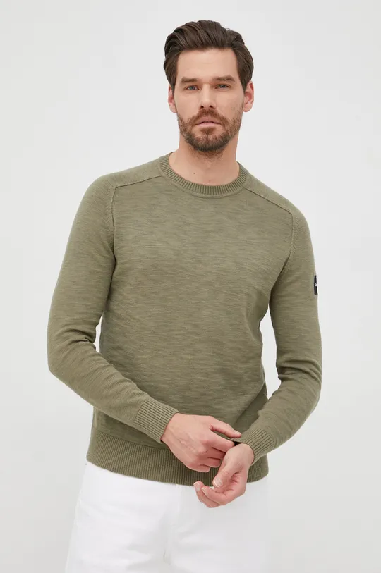 πράσινο Βαμβακερό πουλόβερ Calvin Klein Ανδρικά