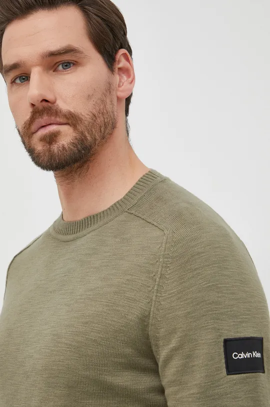 πράσινο Βαμβακερό πουλόβερ Calvin Klein