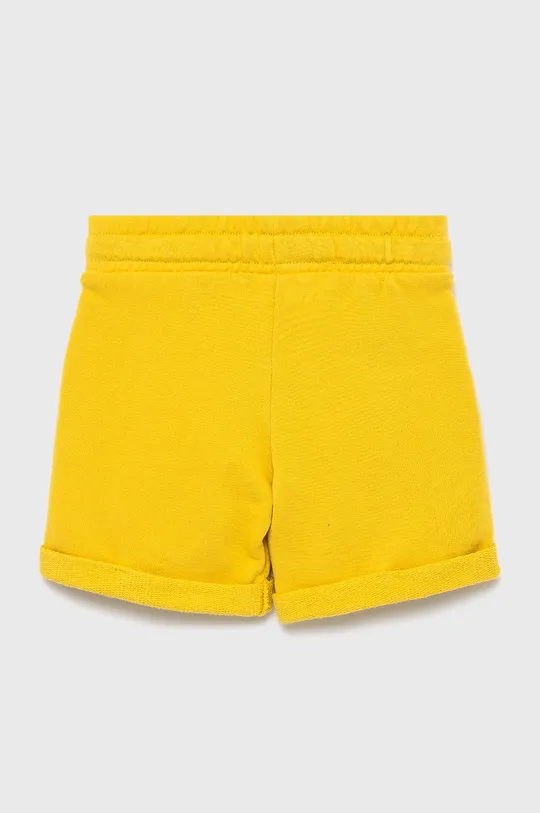 Otroške bombažne kratke hlače United Colors of Benetton rumena
