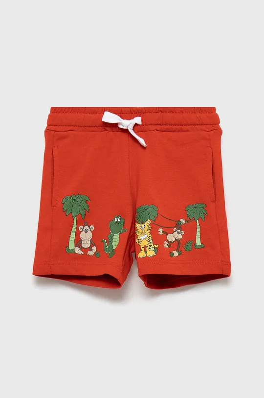 rdeča Otroške bombažne kratke hlače United Colors of Benetton Fantovski