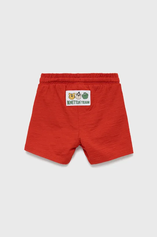 United Colors of Benetton gyerek pamut rövidnadrág piros