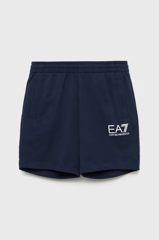 mornarsko plava Dječje pamučne kratke hlače EA7 Emporio Armani Za dječake