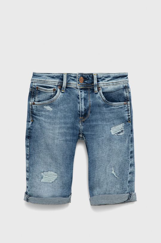 svetlomodrá Detské rifľové krátke nohavice Pepe Jeans Chlapčenský