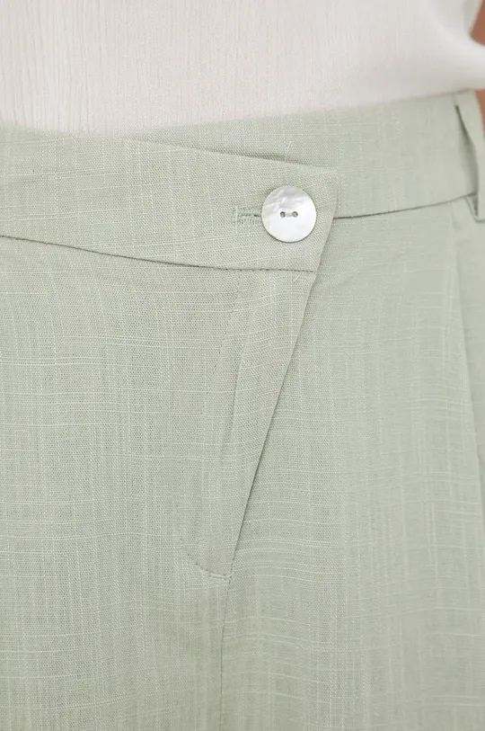 zöld Vero Moda vászonkeverék rövidnadrág