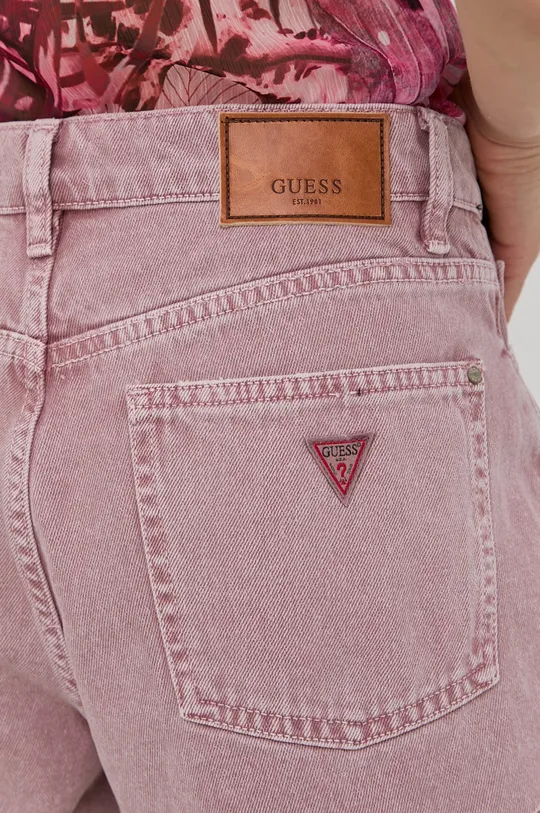 fialová Rifľové krátke nohavice Guess