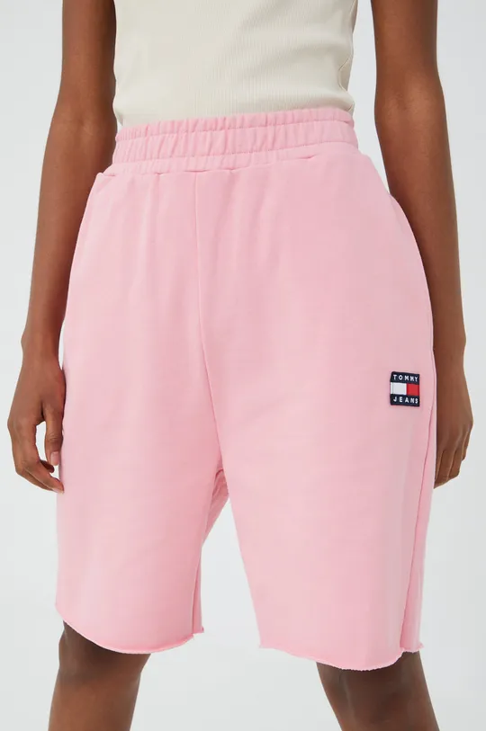 ροζ Βαμβακερό σορτσάκι Tommy Jeans Γυναικεία