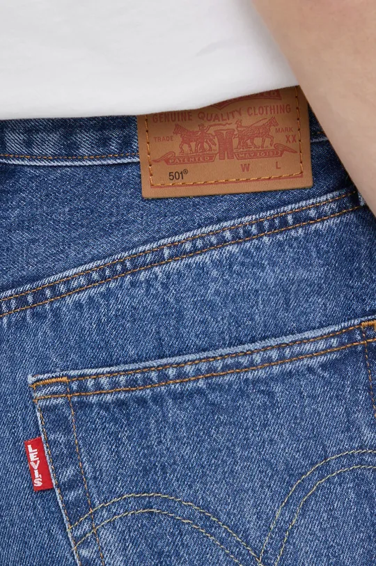 niebieski Levi's szorty jeansowe bawełniane