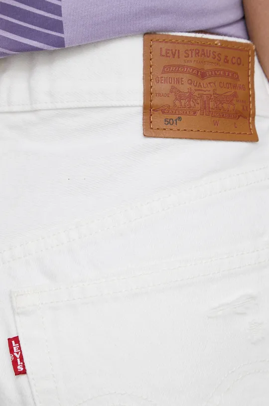 biały Levi's szorty jeansowe