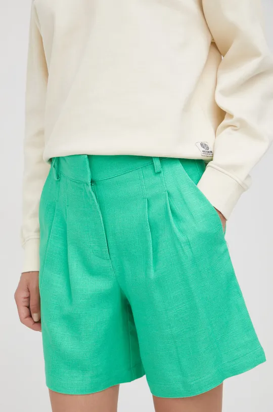 zelena Kratke hlače s dodatkom lana Y.A.S Ženski