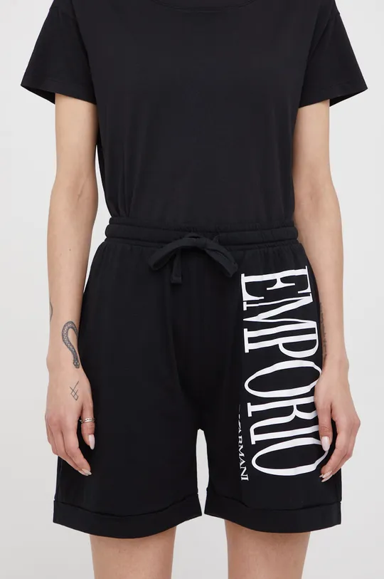 μαύρο Βαμβακερό σορτσάκι Emporio Armani Underwear Γυναικεία