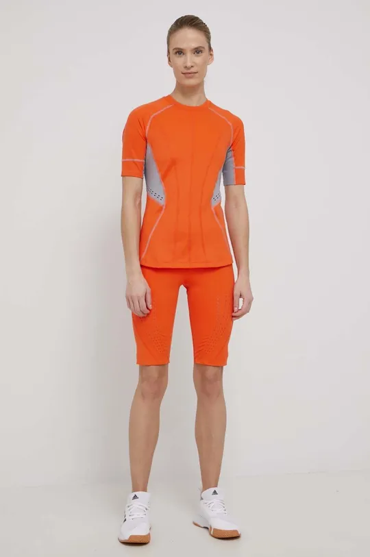 adidas by Stella McCartney szorty treningowe HD9106 pomarańczowy
