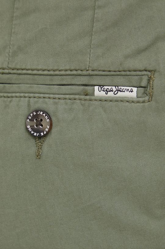 brązowa zieleń Pepe Jeans szorty bawełniane BALBOA SHORT