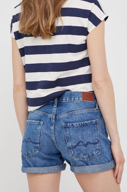 Pepe Jeans szorty jeansowe MABLE SHORT Podszewka: 35 % Bawełna, 65 % Poliester, Materiał zasadniczy: 100 % Bawełna