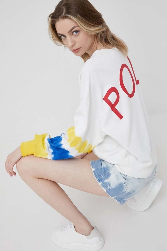 kék Pepe Jeans farmer rövidnadrág Rachel Short Tie Dye