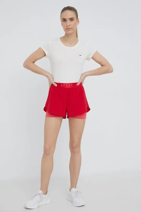 rdeča Kratke hlače za vadbo 4F Ženski