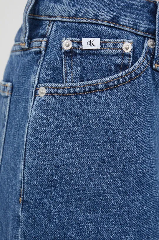 tmavomodrá Rifľové krátke nohavice Calvin Klein Jeans