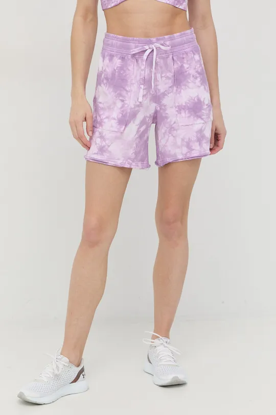 vijolična Bombažne kratke hlače Dkny Ženski