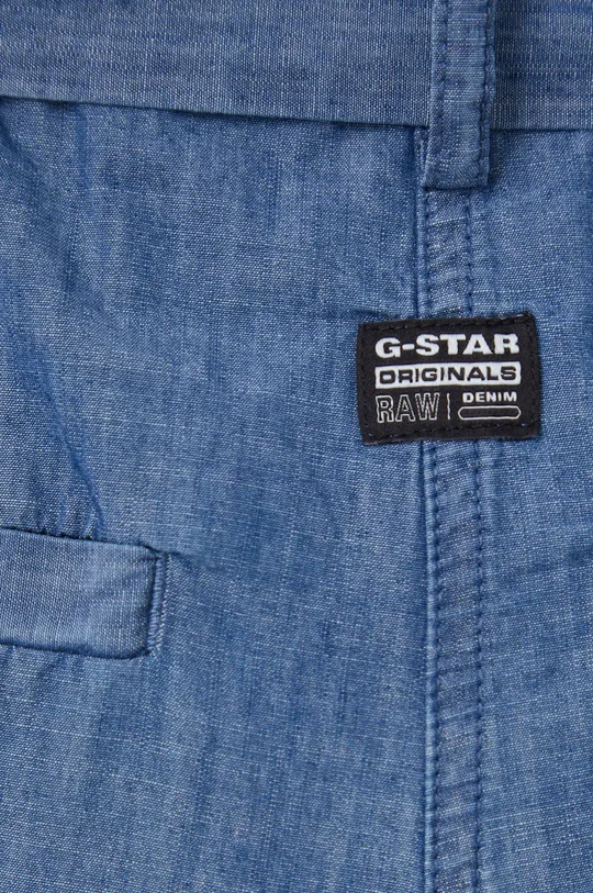 sötétkék G-Star Raw pamut rövidnadrág