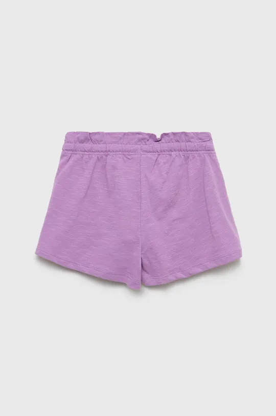 Детские хлопковые шорты United Colors of Benetton фиолетовой