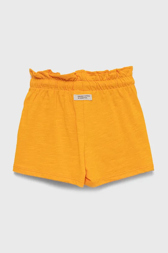 Detské bavlnené šortky United Colors of Benetton oranžová