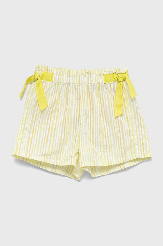 жёлтый Детские хлопковые шорты United Colors of Benetton Для девочек