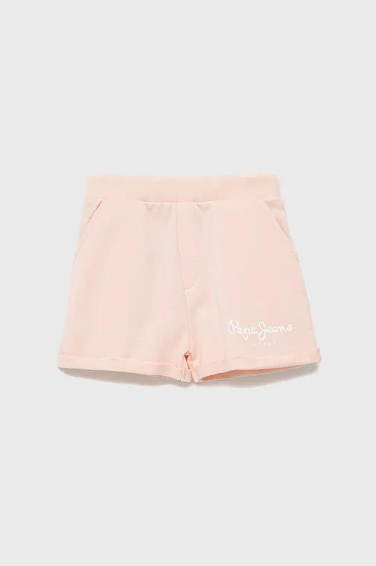 розовый Детские хлопковые шорты Pepe Jeans Для девочек