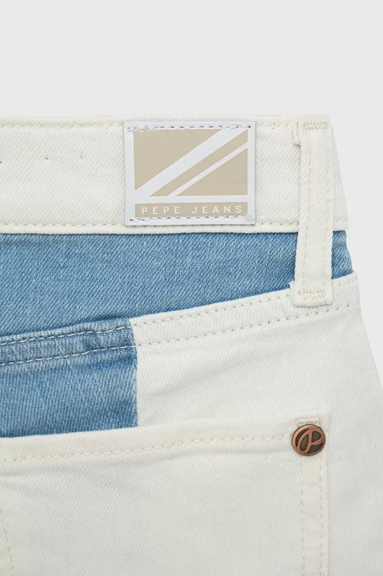 Detské rifľové krátke nohavice Pepe Jeans biela