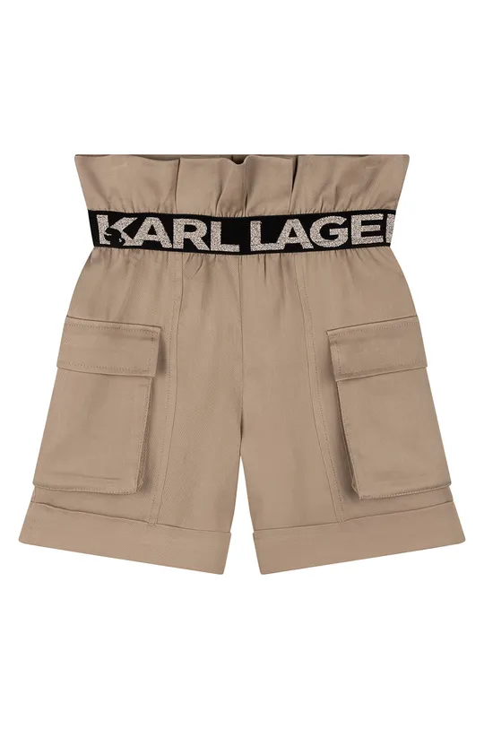 Detské krátke nohavice Karl Lagerfeld béžová