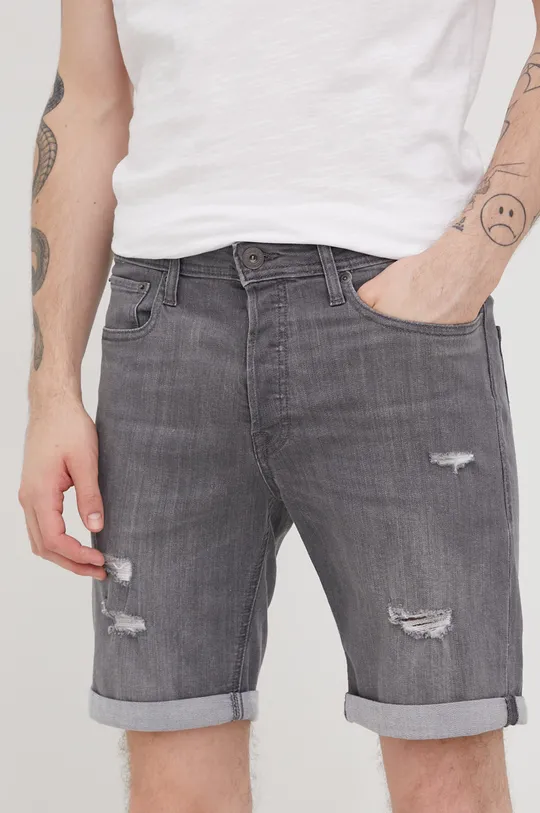 szary Jack & Jones szorty jeansowe Męski