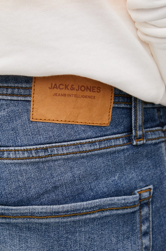 tmavomodrá Rifľové krátke nohavice Jack & Jones