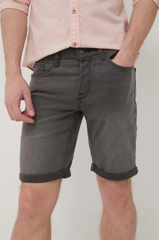 Rifľové krátke nohavice Only & Sons sivá